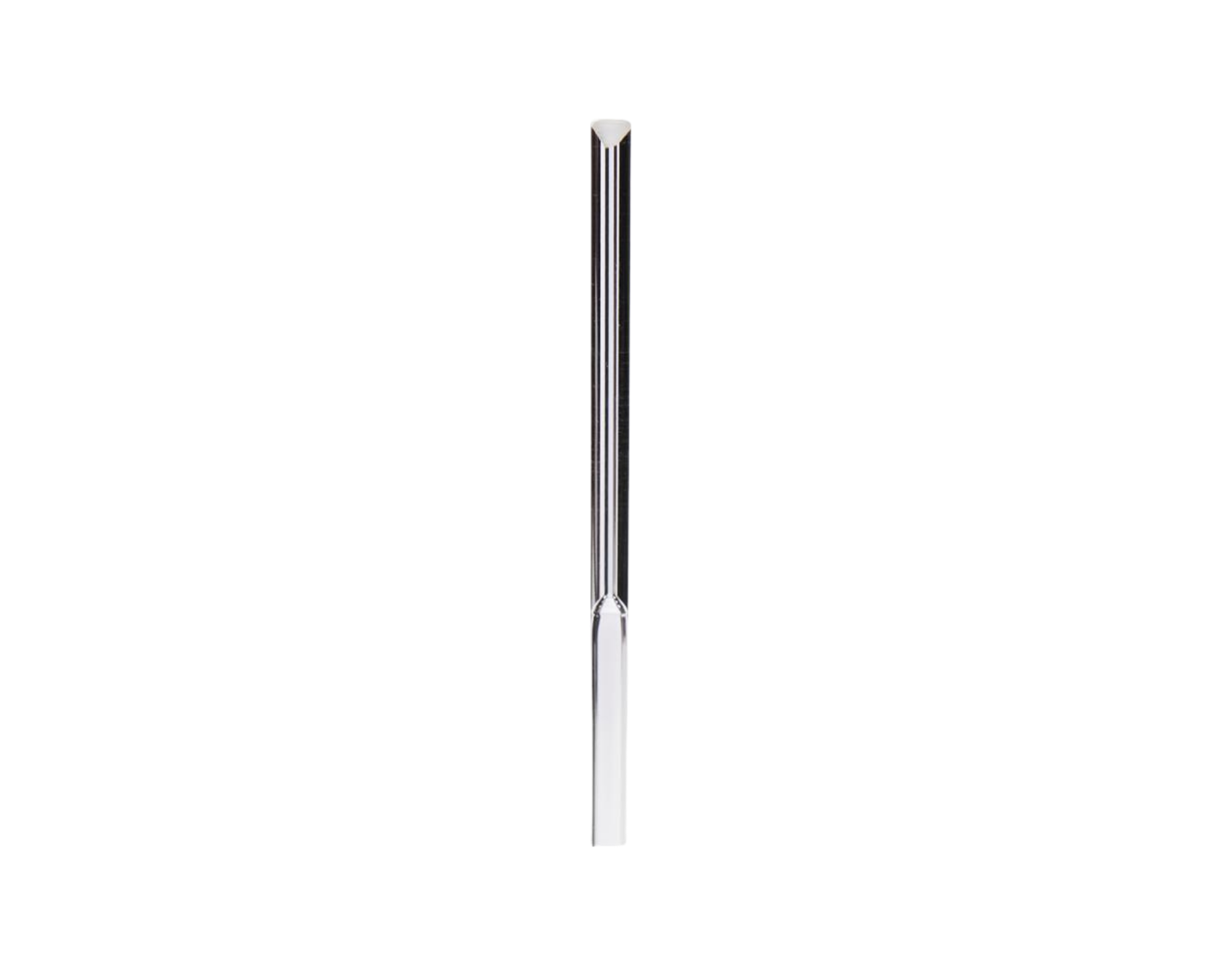 A single transparent glass tube.